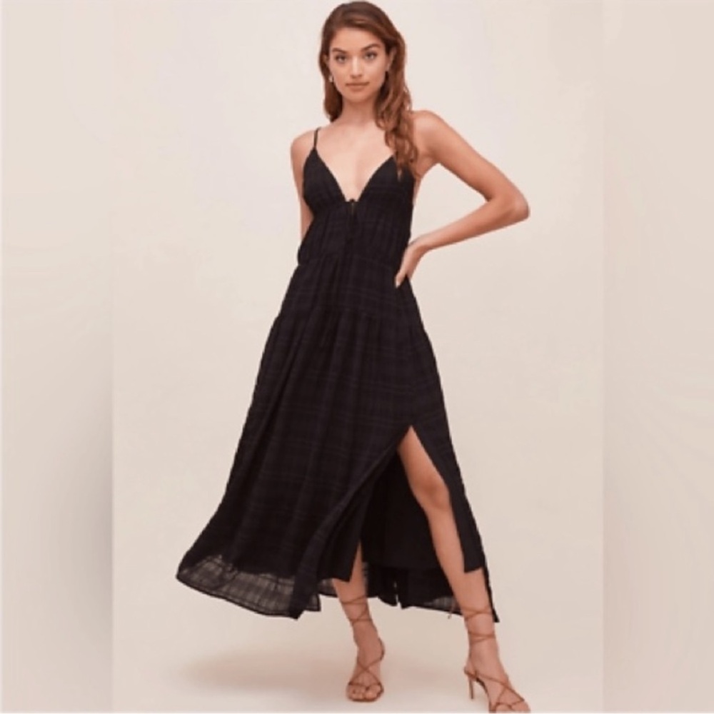 ASTR The Label Lizbeth Black Maxi Dress Size Small Like New